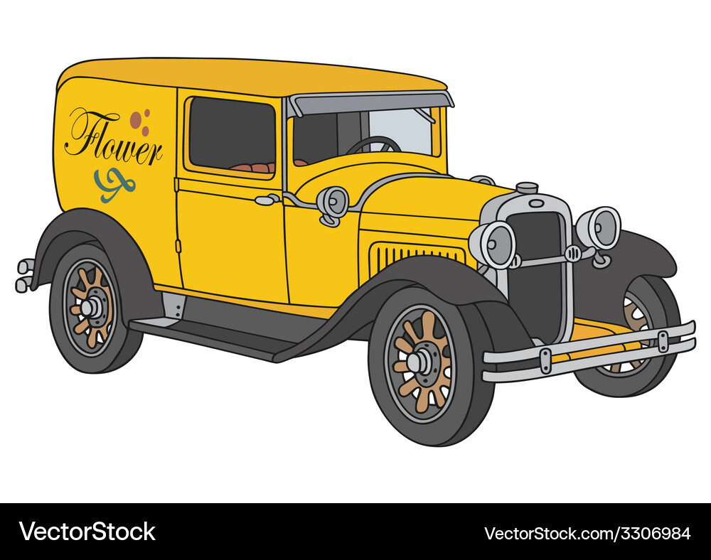 Vintage van Royalty Free Vector Image - VectorStock