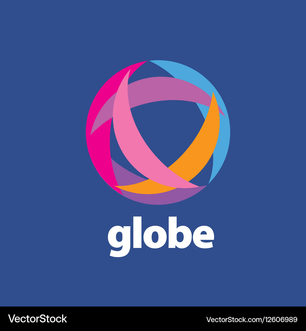 Abstract logo globe Royalty Free Vector Image - VectorStock