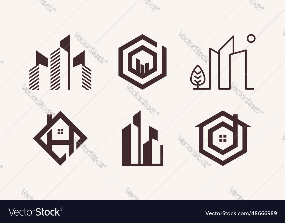 Building logo design element with creative