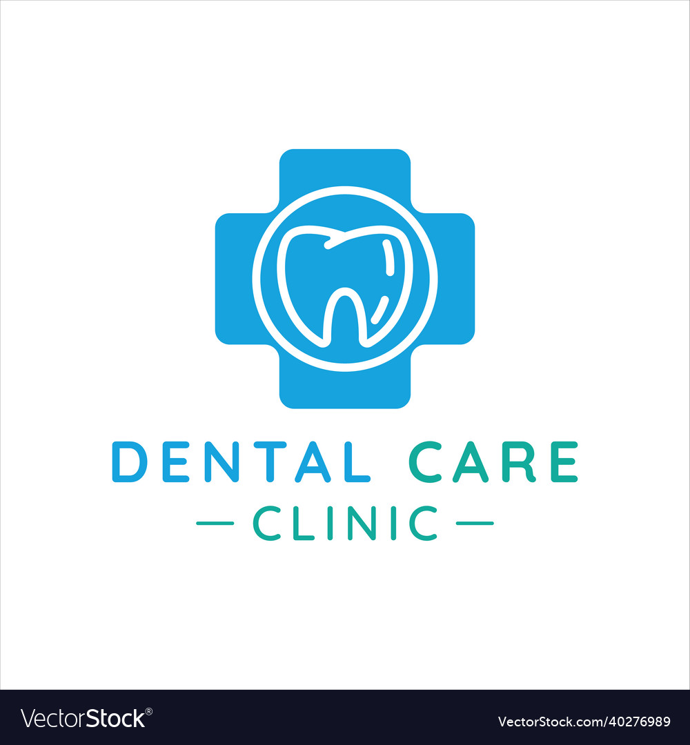 Dental clinic tooth logo template icon graphic Vector Image