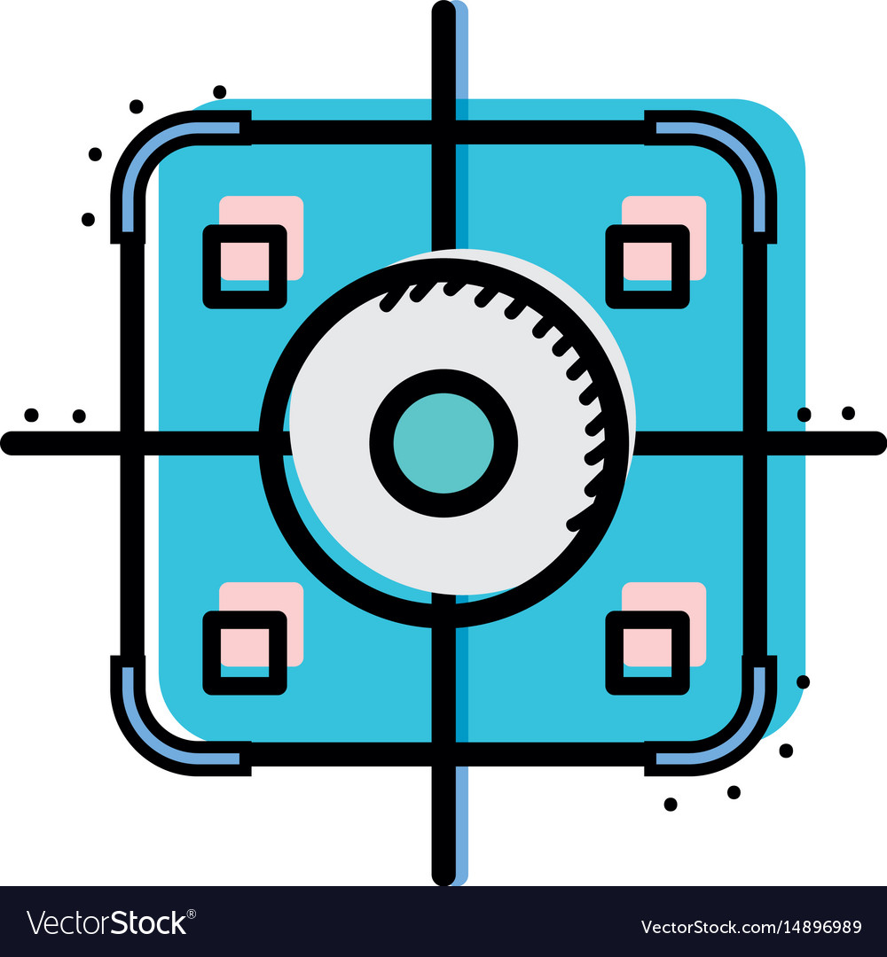 Digital virtual game with shooting cursor