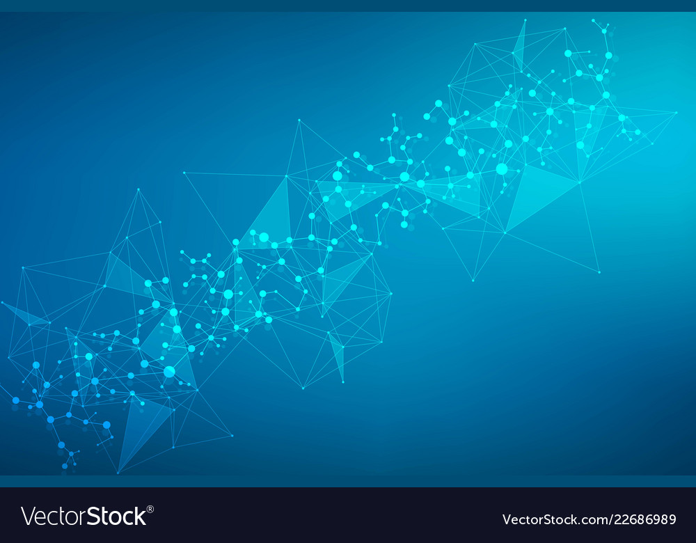 Geometric abstract background with connected line vector image Geometric abstract background with connected line