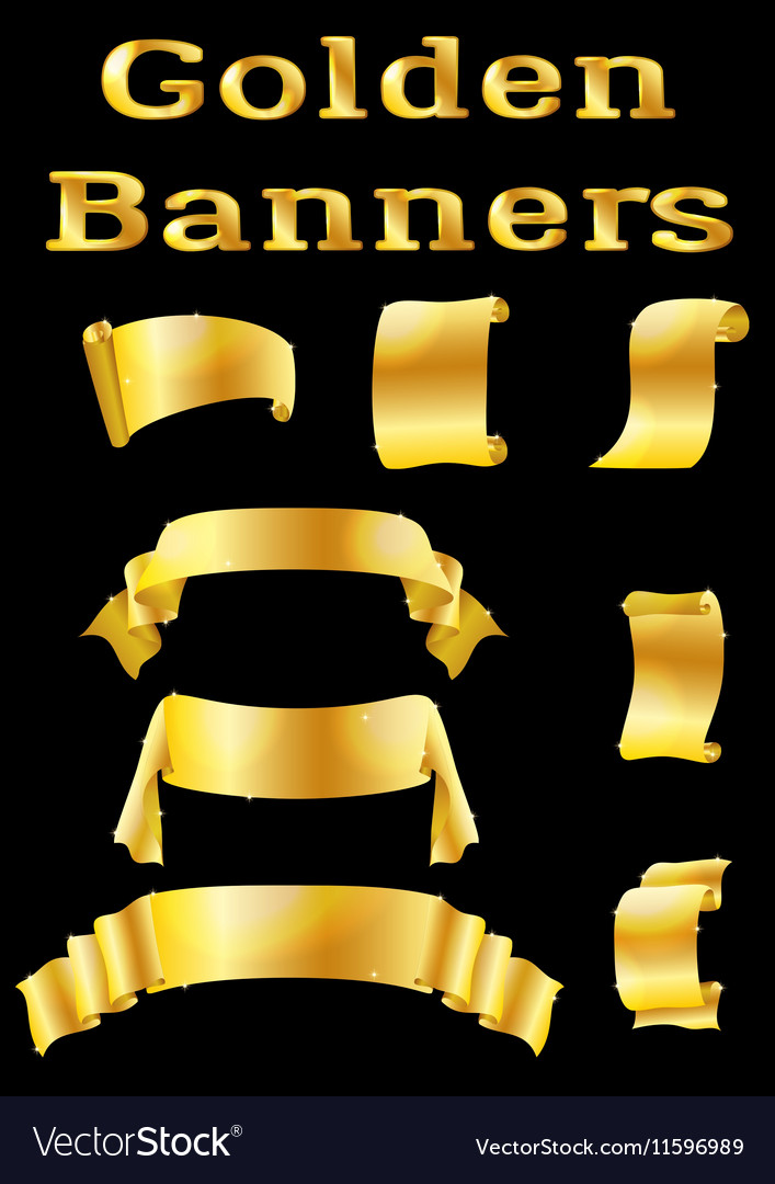 Golden banners set