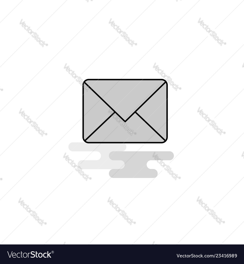 Message web icon flat line filled gray vector image Message web icon flat line filled gray