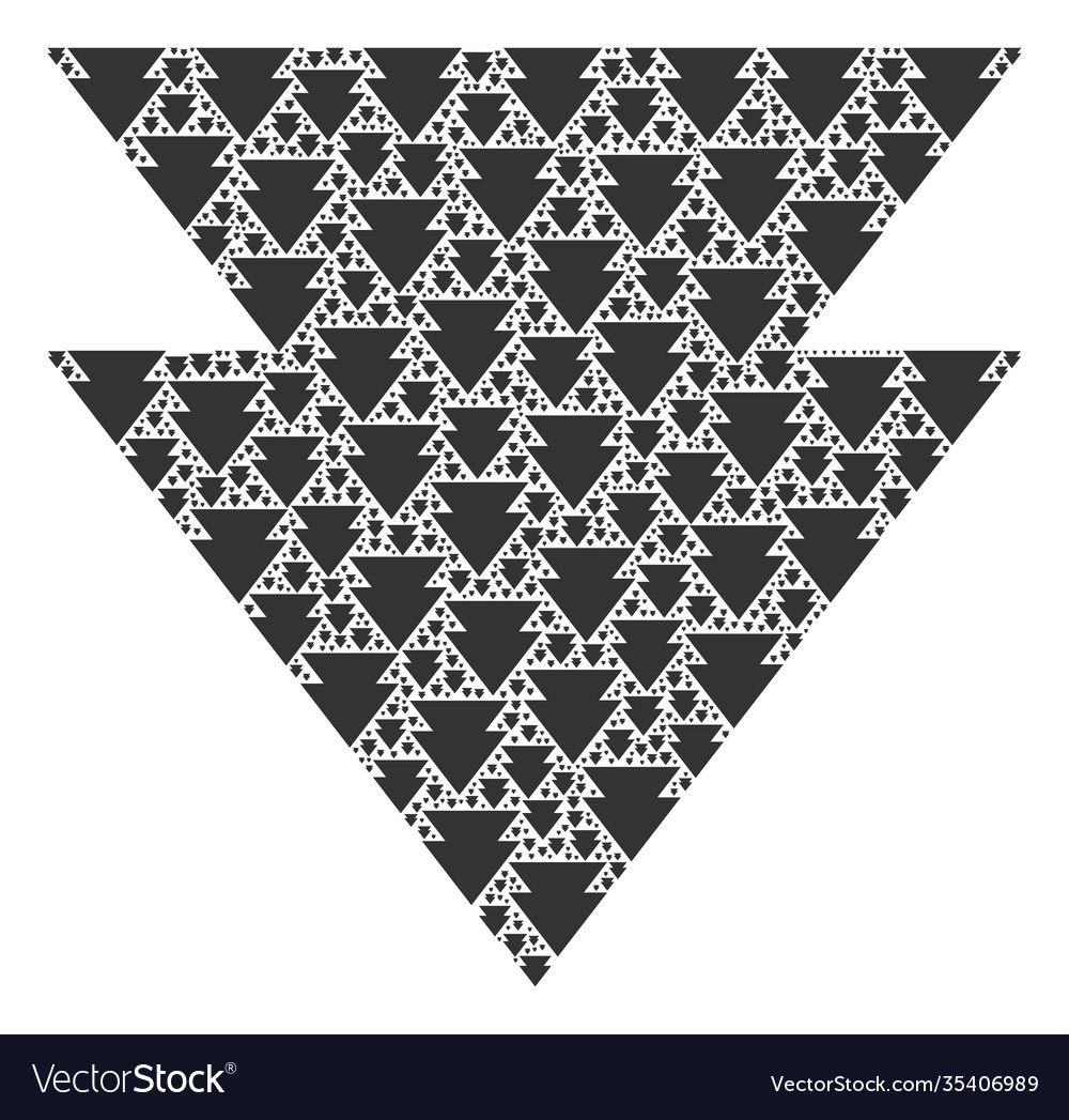 Move down recursion mosaic itself items vector image Move down recursion mosaic itself items