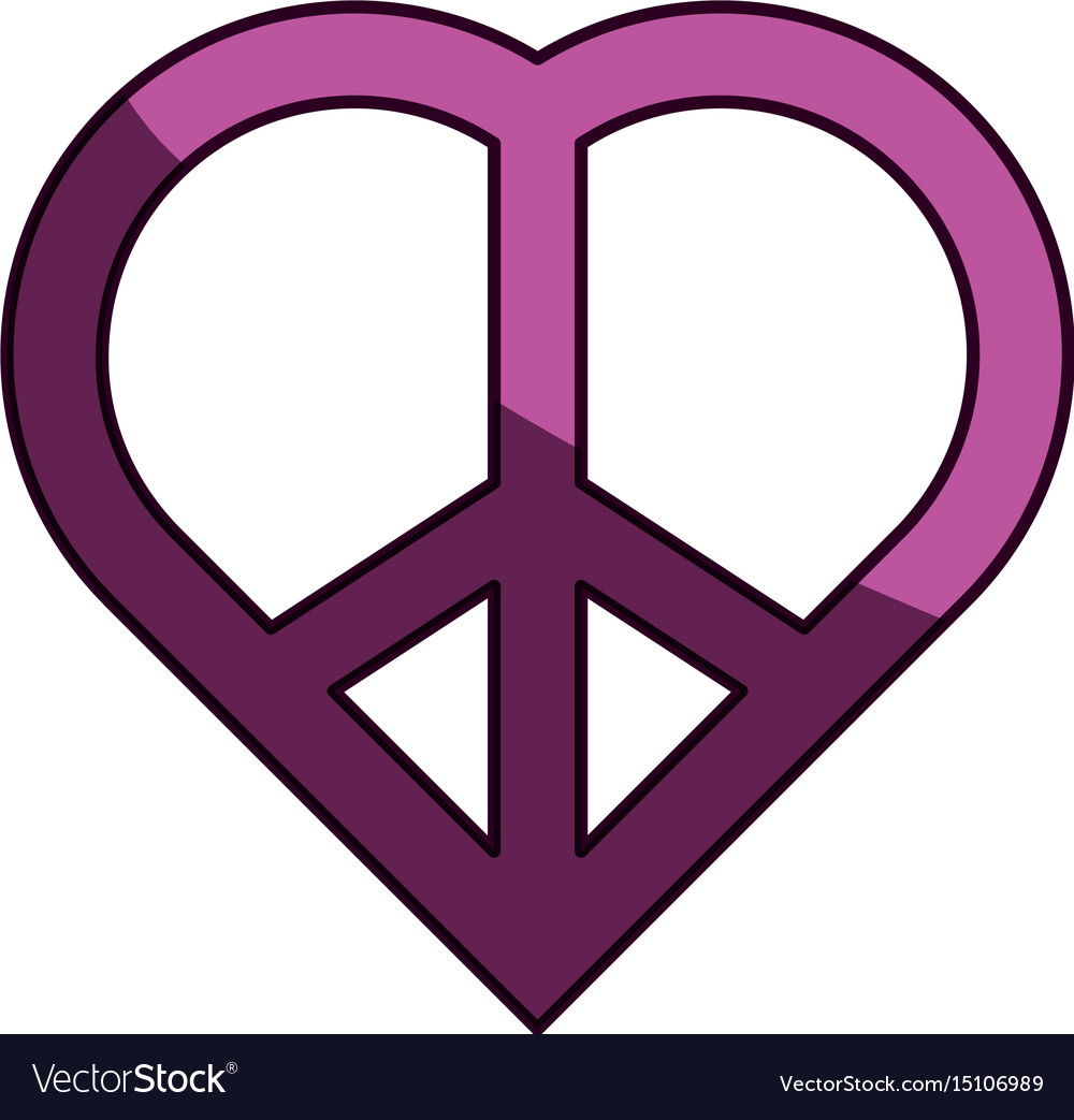 Peace And Love Symbol Royalty Free Vector Image 