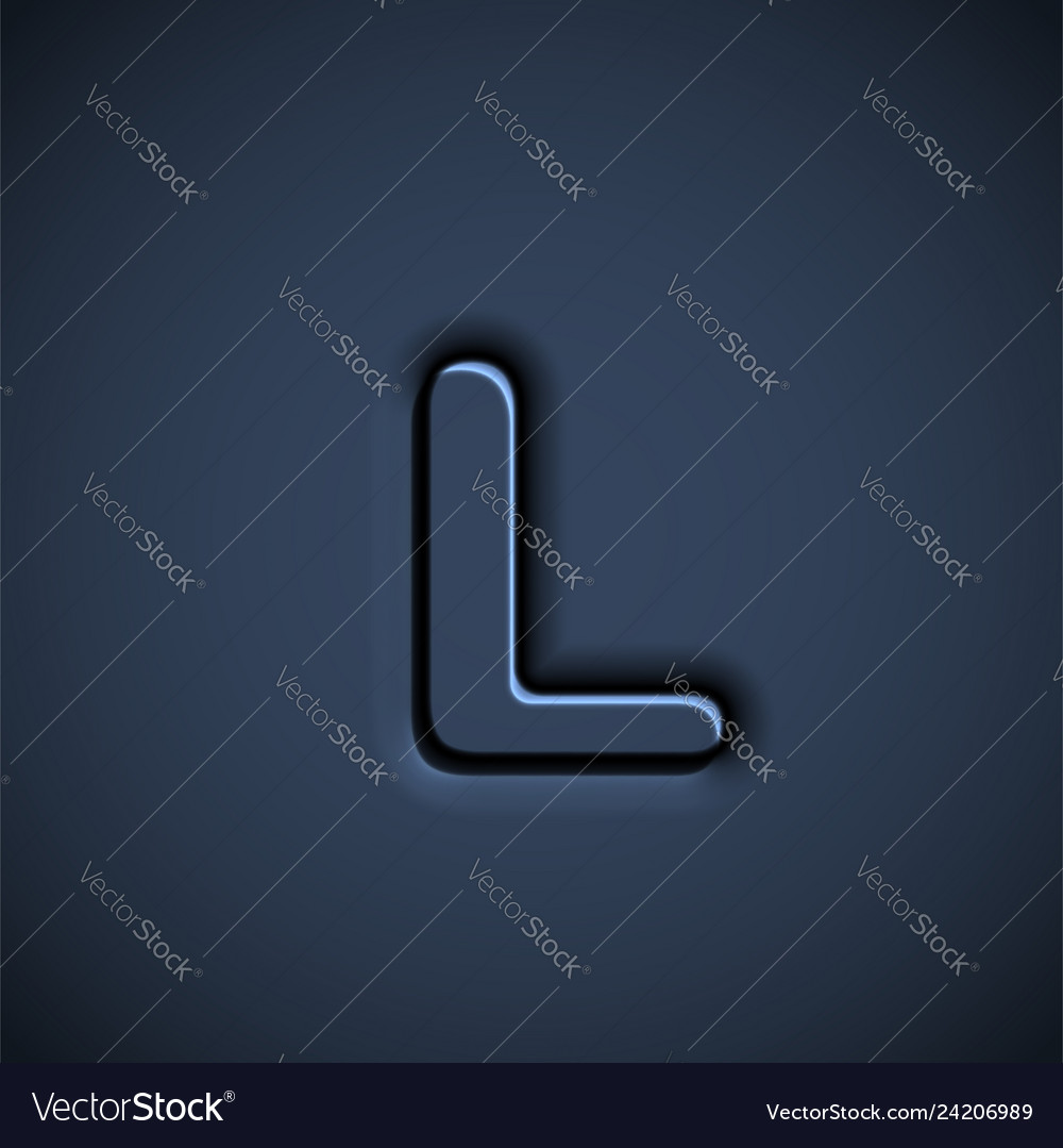 Pressed font character vector image Pressed font character