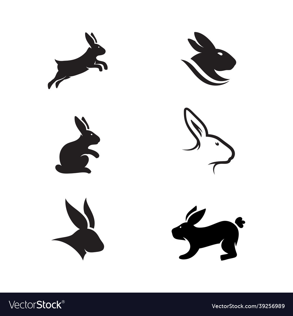 Rabbit Icon Template - Cute Bunny