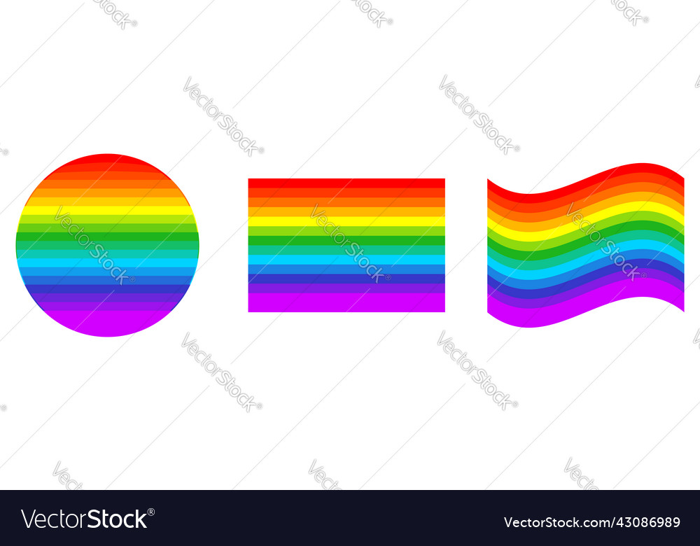 Rainbow graphic element shape vector image Rainbow graphic element shape