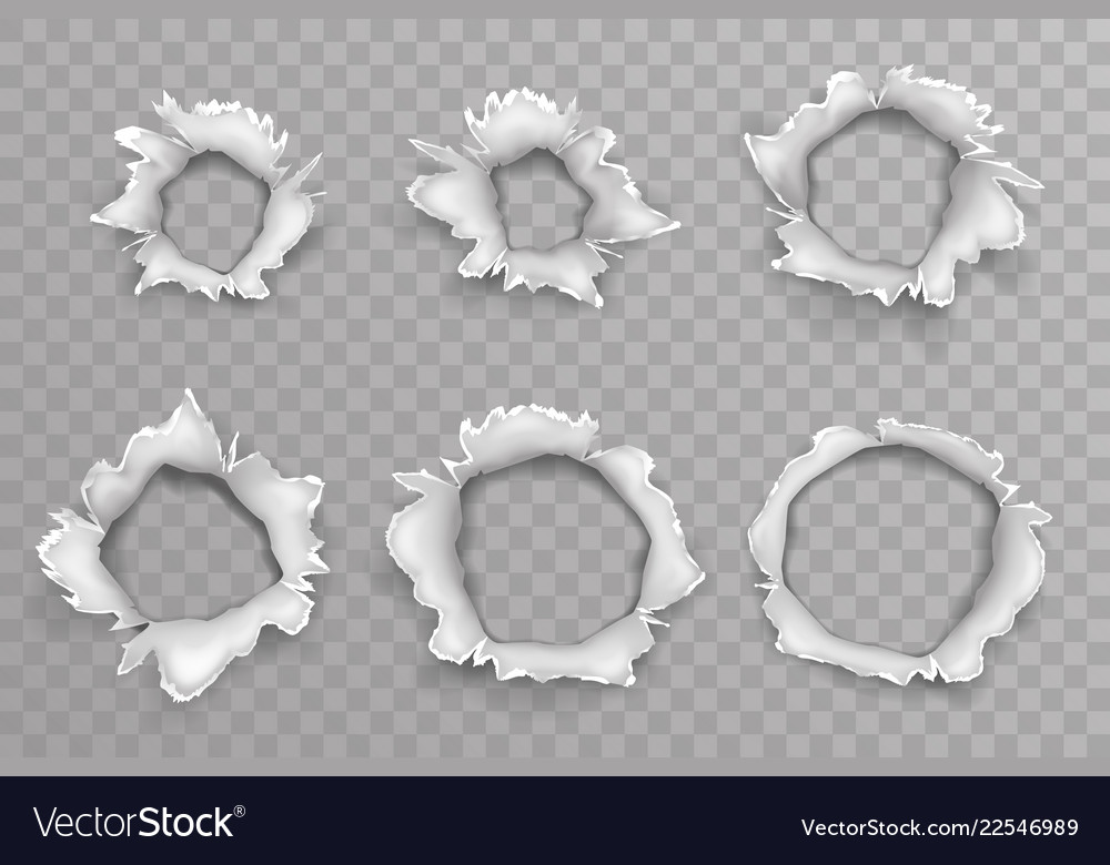 Ripped torn metal window shellhole blow bullet vector image Ripped torn metal window shellhole blow bullet