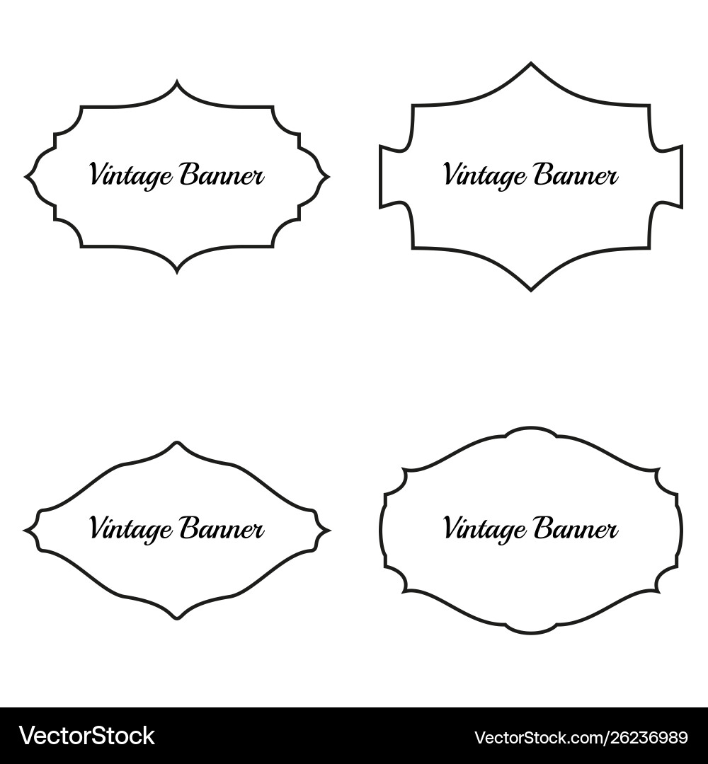Set vintage frames Royalty Free Vector Image - VectorStock