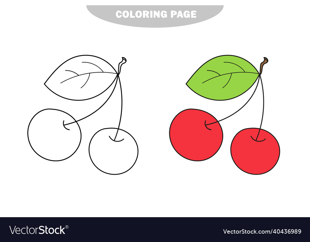 Simple coloring page educational worksheet Vector Image