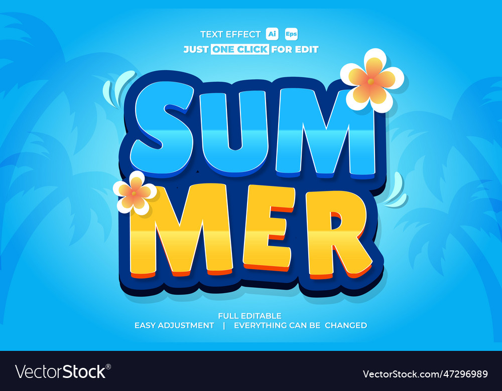 Summer event text effect editable