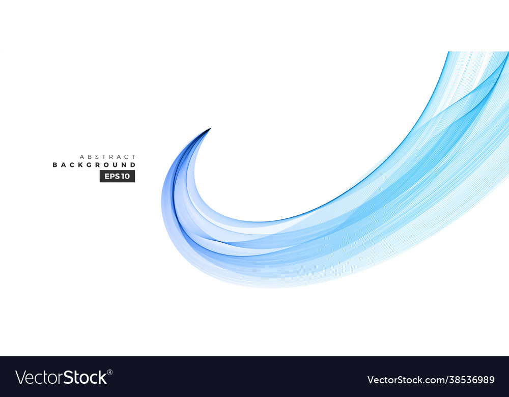 Wave element with abstract blue lines