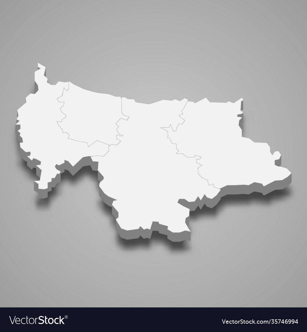 Map Of Mymensingh Division 3D Isometric Map Mymensingh Is A Division Vector Image