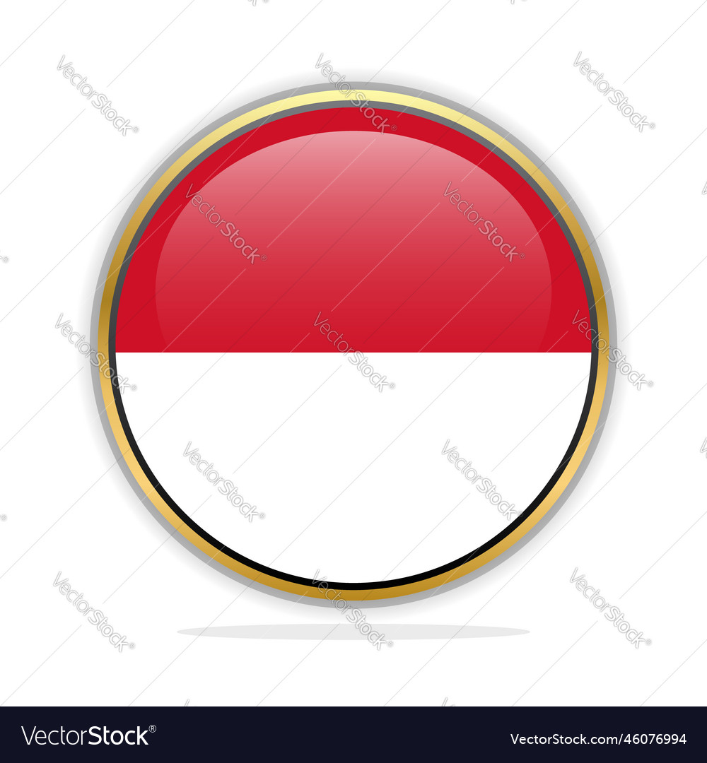 Button flag design template monaco Vector Image Button flag design template monaco