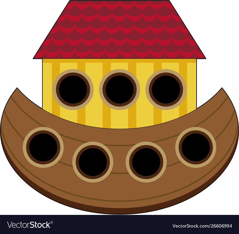 Cartoon Noahs Ark Royalty Free Vector Image Vectorstock