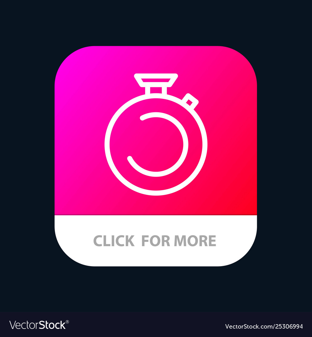 Compass clock stopwatch timer watch mobile app vector image Compass clock stopwatch timer watch mobile app