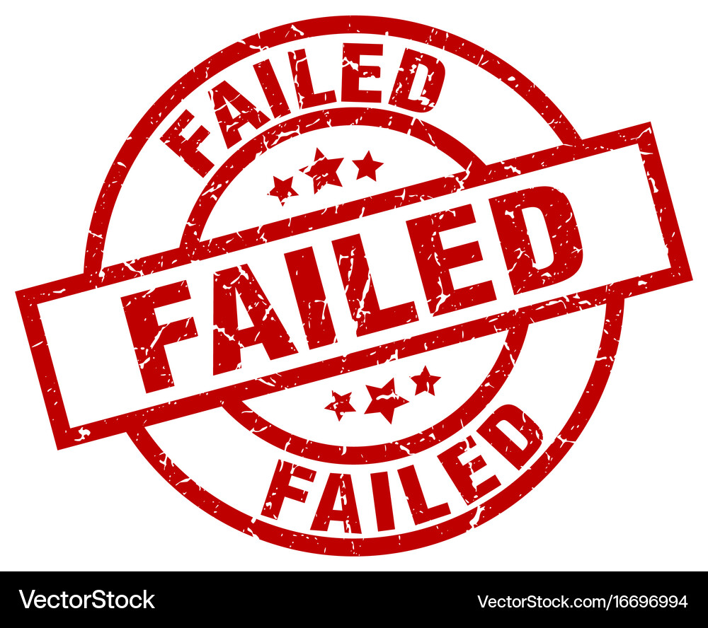 Failed round red grunge stamp Royalty Free Vector Image