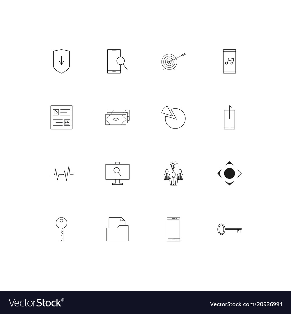 Internet of things linear thin icons set outlined