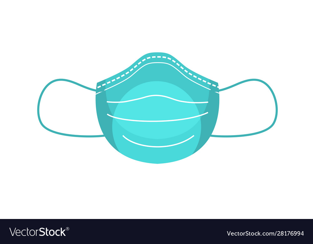 Download Medical face mask flat Royalty Free Vector Image