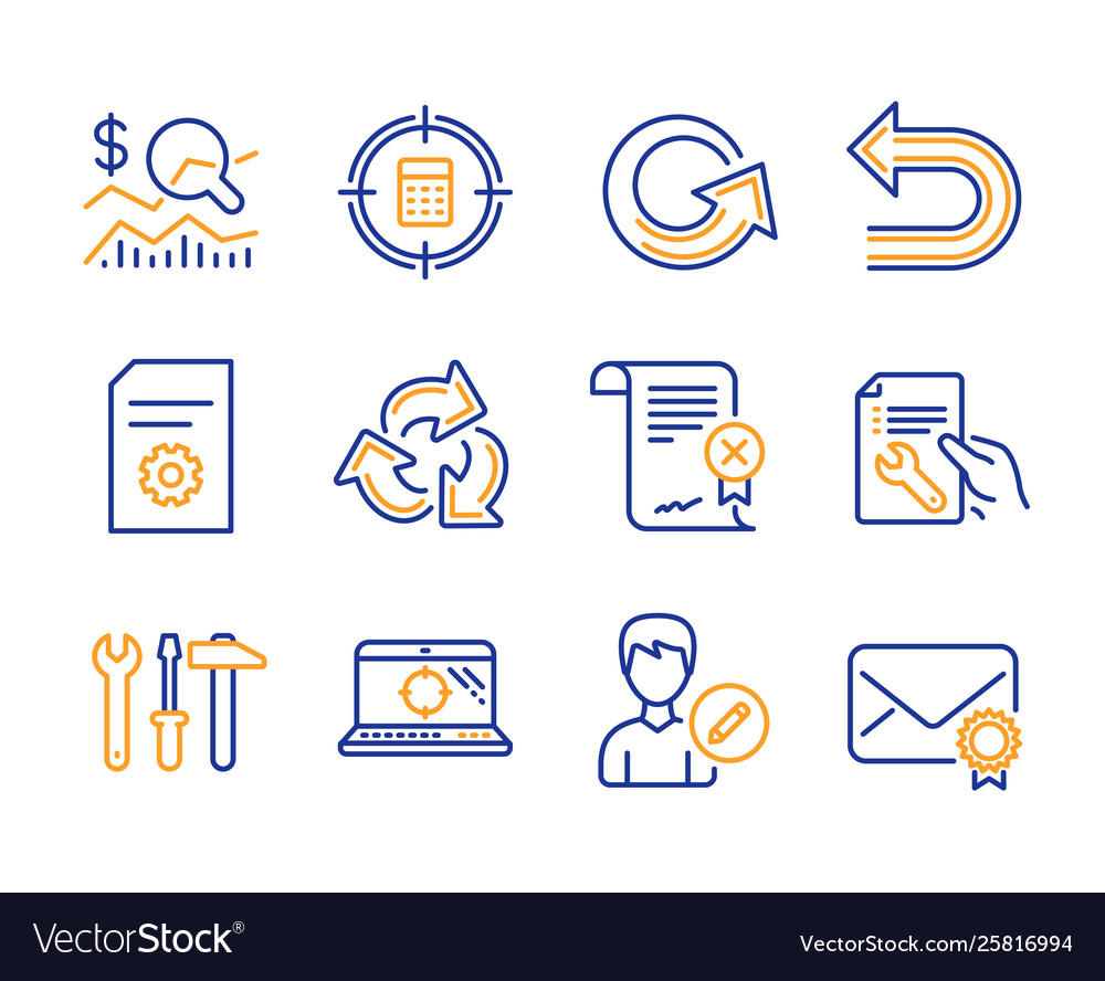 Recycle calculator target and reject certificate