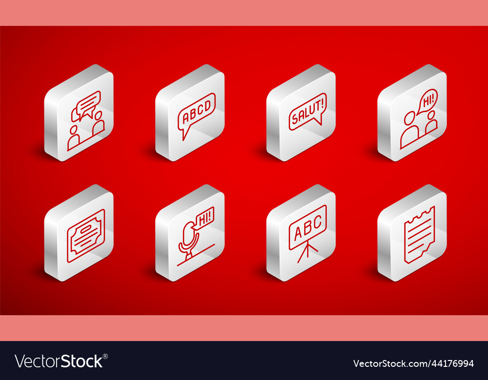 Set line notebook alphabet salut in different vector image Set line notebook alphabet salut in different