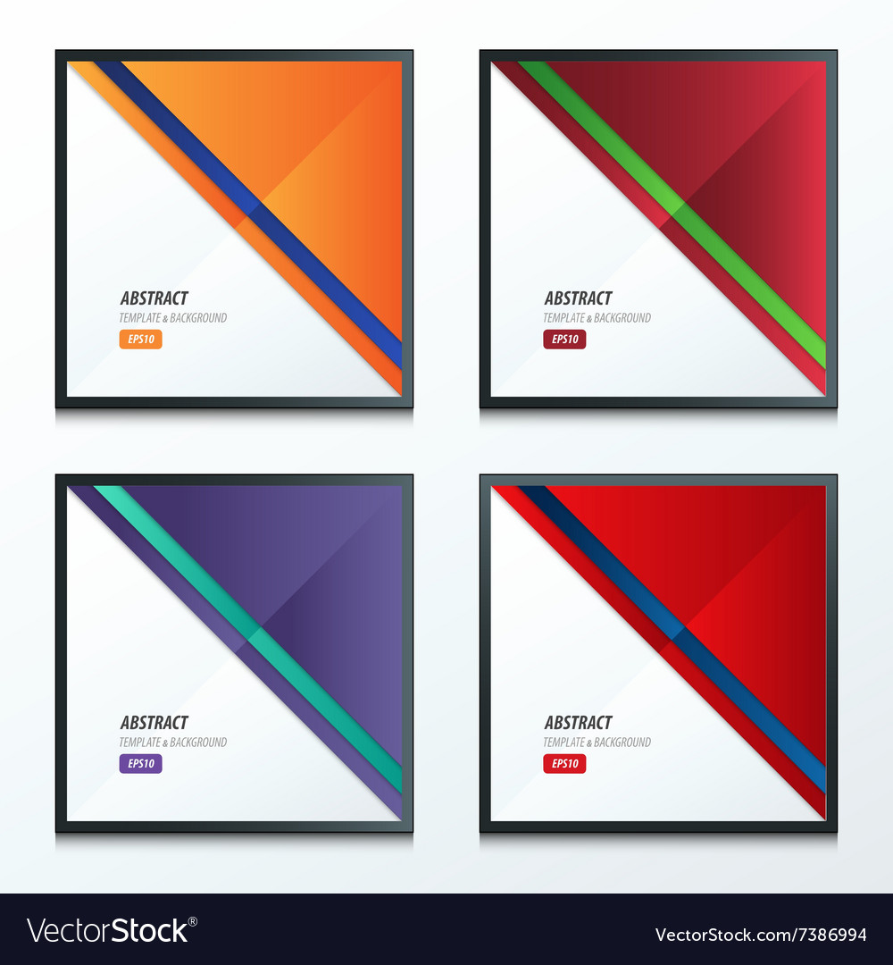 Striped triangle template 2 color set