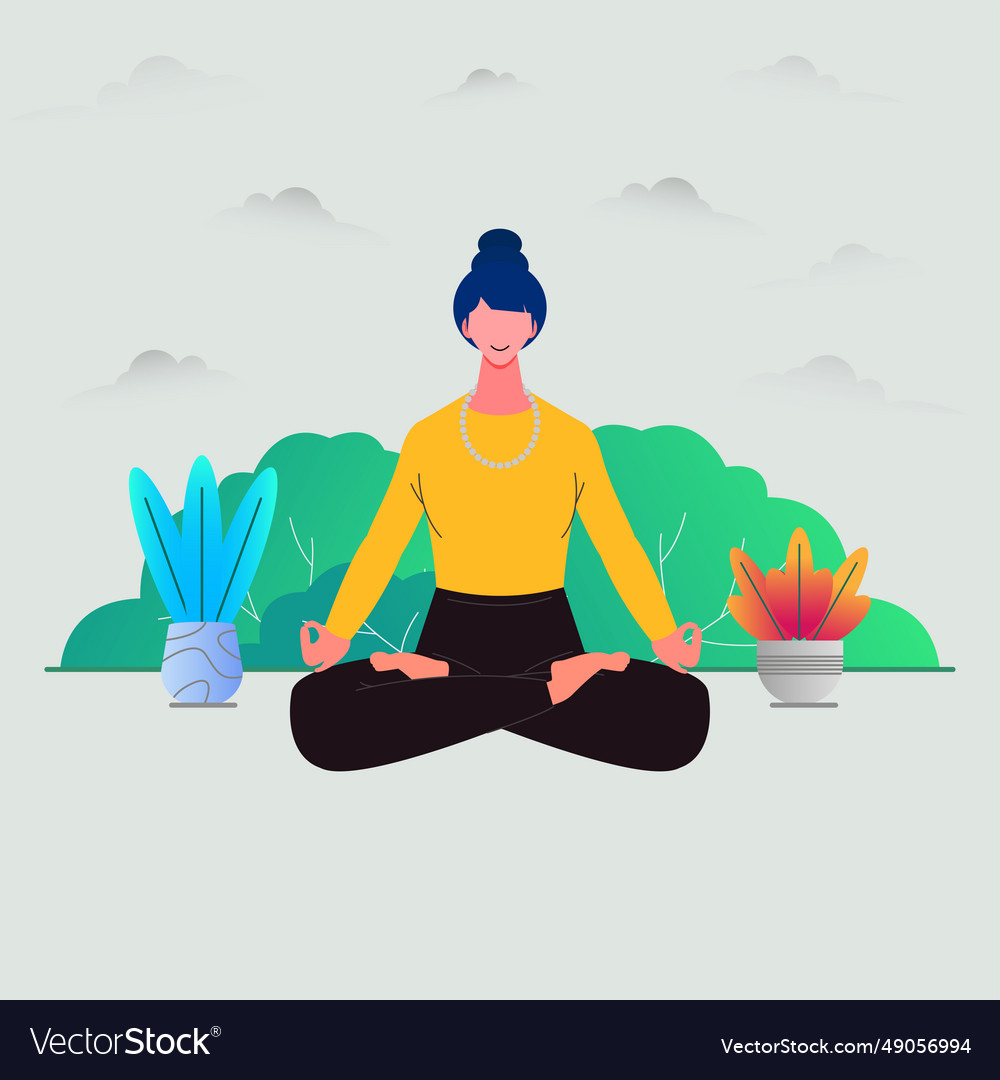 Woman Doing Yoga Design Royalty Free Vector Image