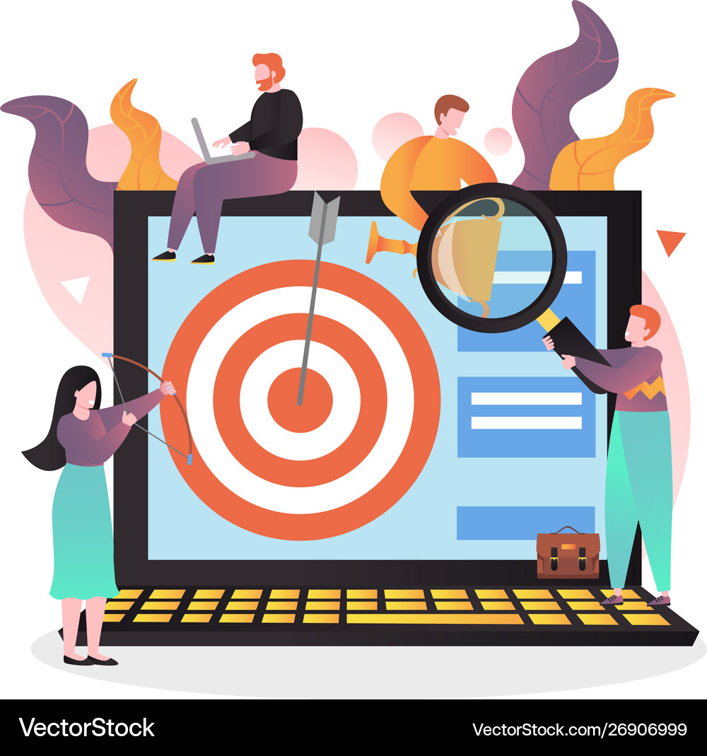 Business Analytics Concept - Data Analysis Vector Image