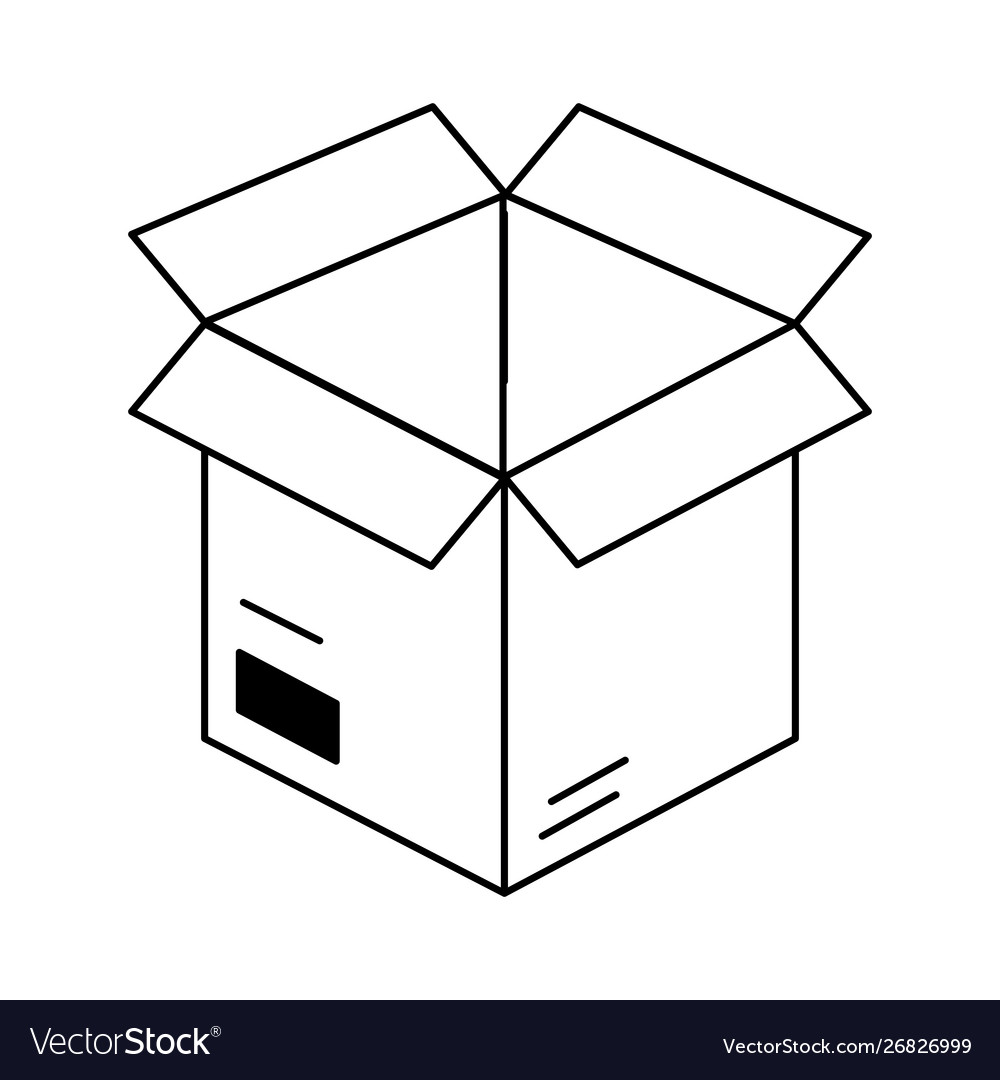 Cardboard box cartoon Royalty Free Vector Image