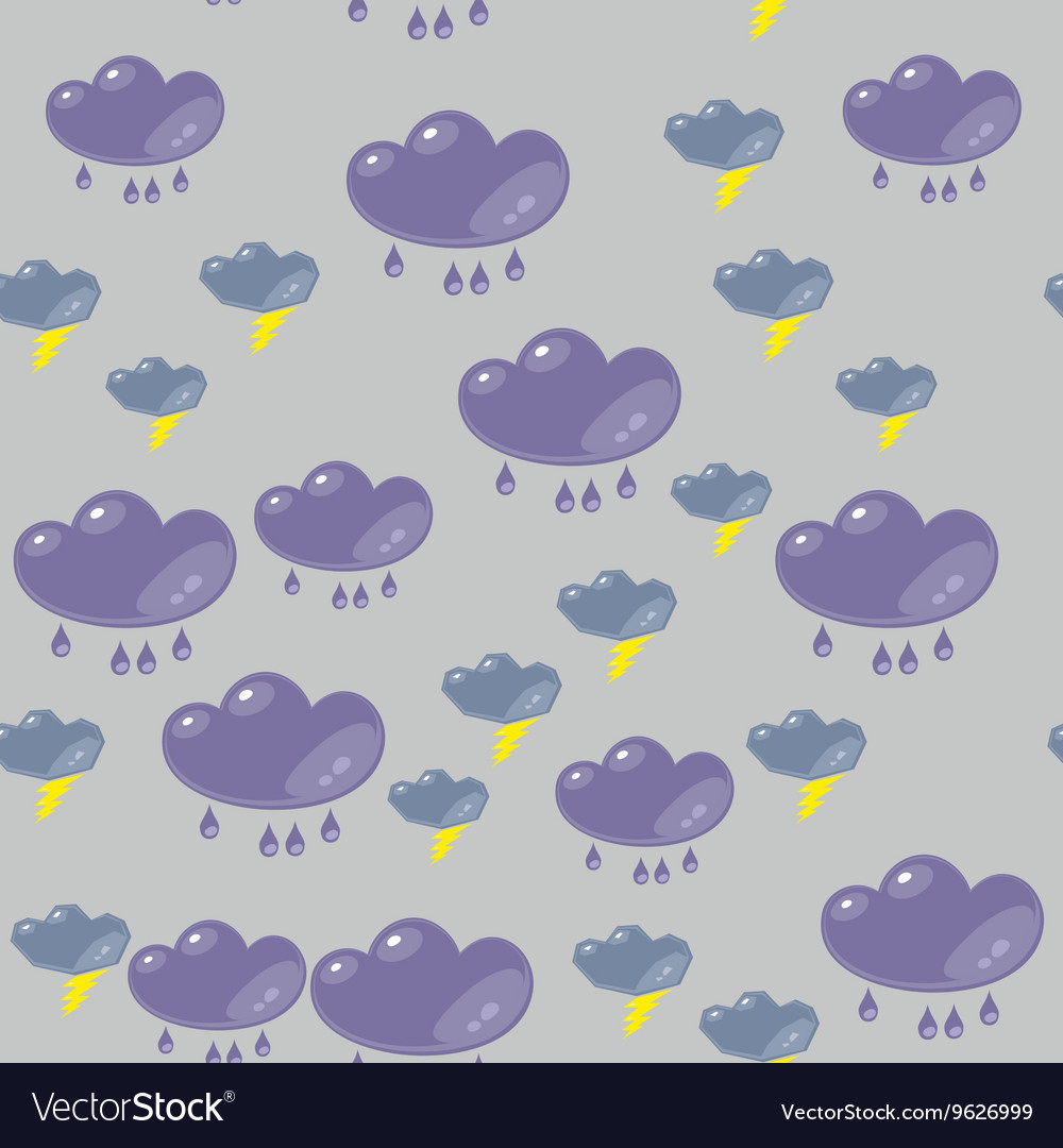 Cartoon flash clouds seamless pattern 633