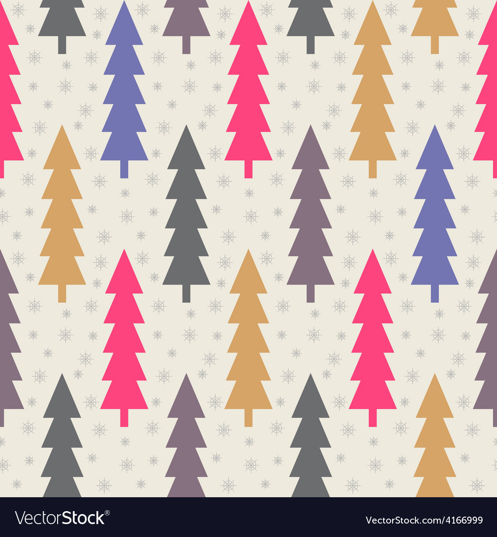 Christmas Trees & Snowflake Pattern