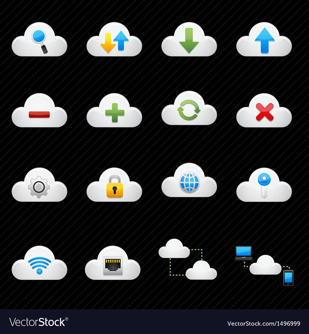 Cloud computing icons