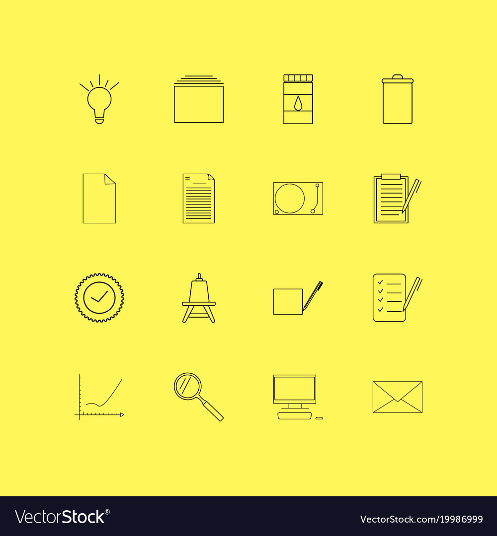 Design elements linear icon set simple outline