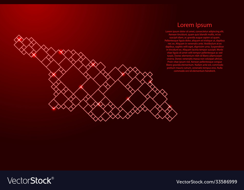 Georgia country map from red pattern a grid vector image Georgia country map from red pattern a grid