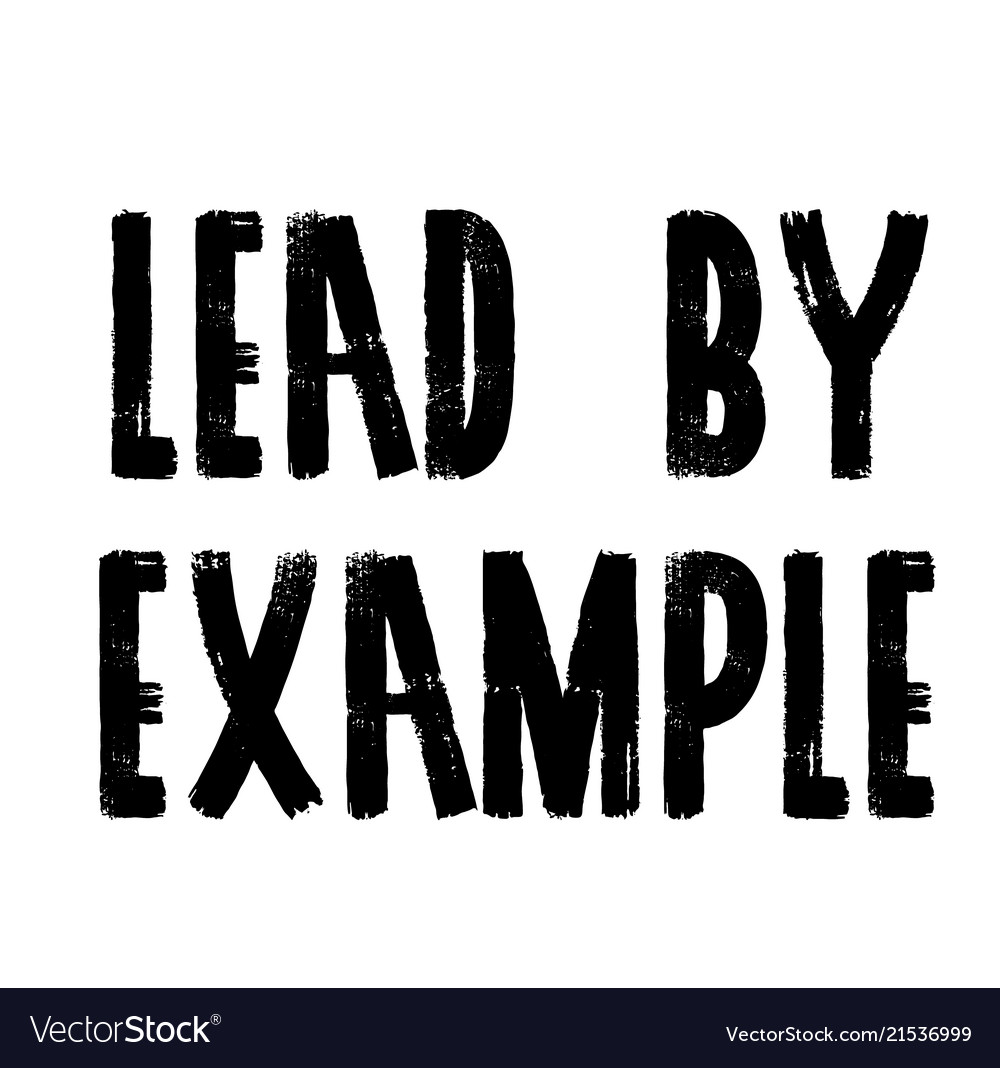 Lead by example stamp