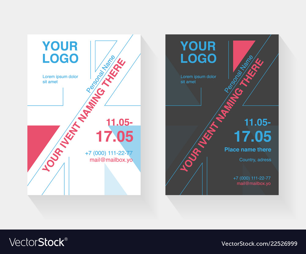 leaflet cover flyer template british flag a5 vector image a5 flyer template