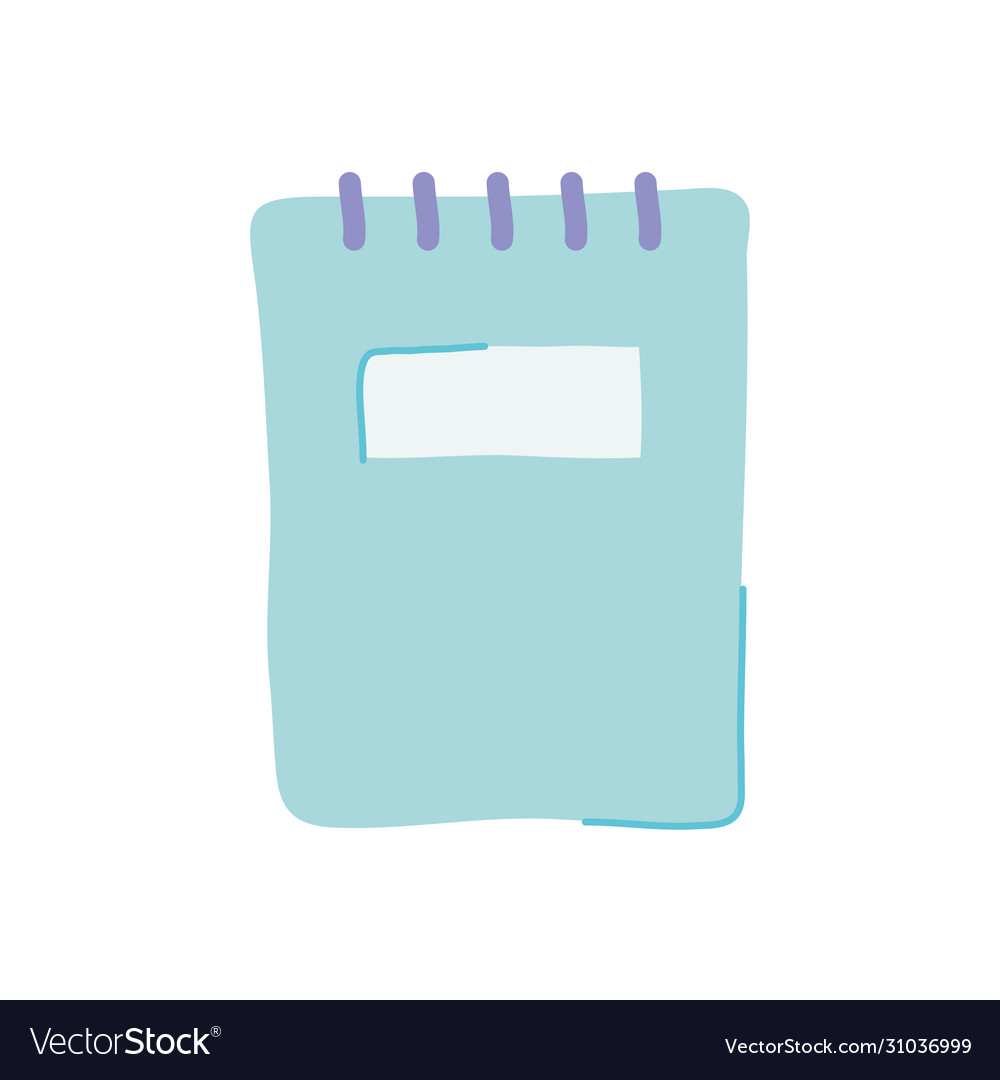 Notebook paper icon flat style vector image Notebook paper icon flat style