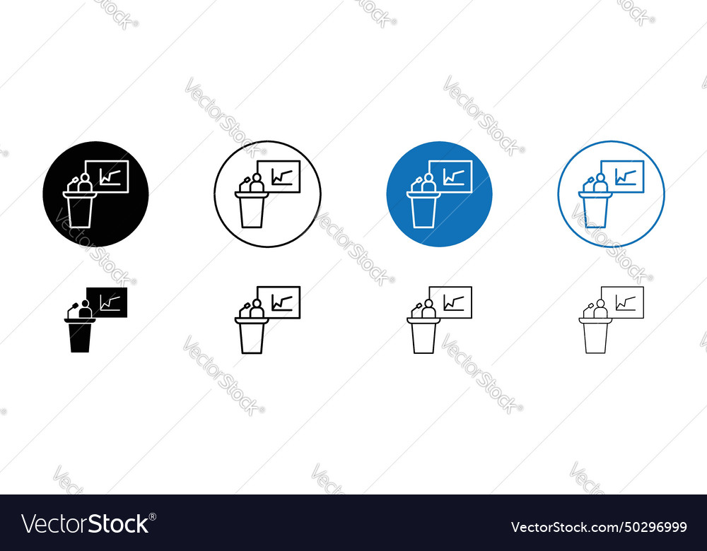 Presentation icon set dashboard