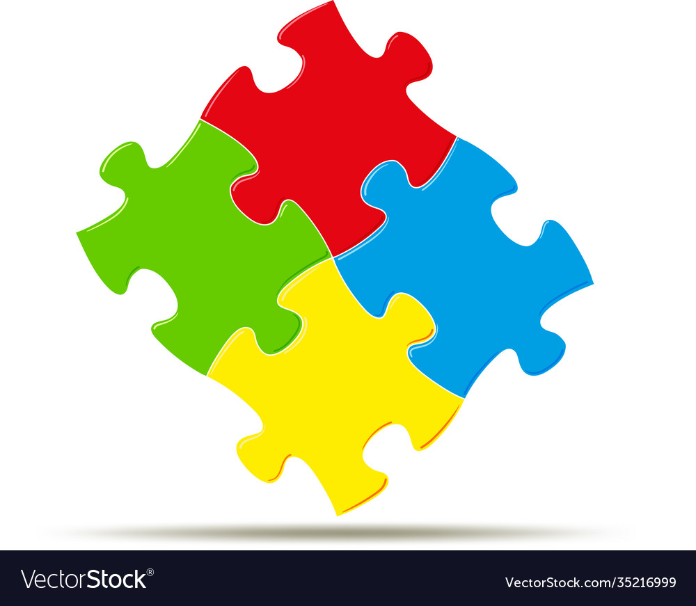 Puzzle square Royalty Free Vector Image - VectorStock