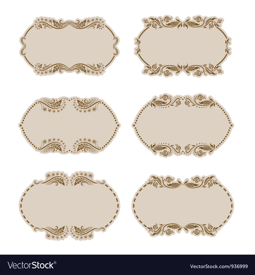 Set of ornate frames Royalty Free Vector Image