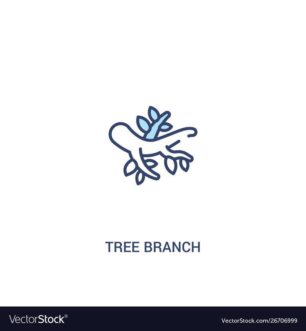 Tree branch concept 2 colored icon simple line vector image Tree branch concept 2 colored icon simple line