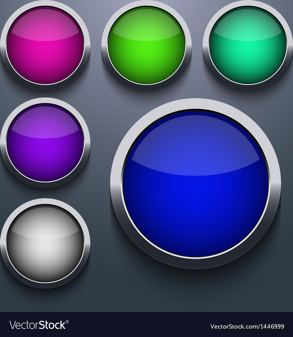 Web button set design on gray background eps10