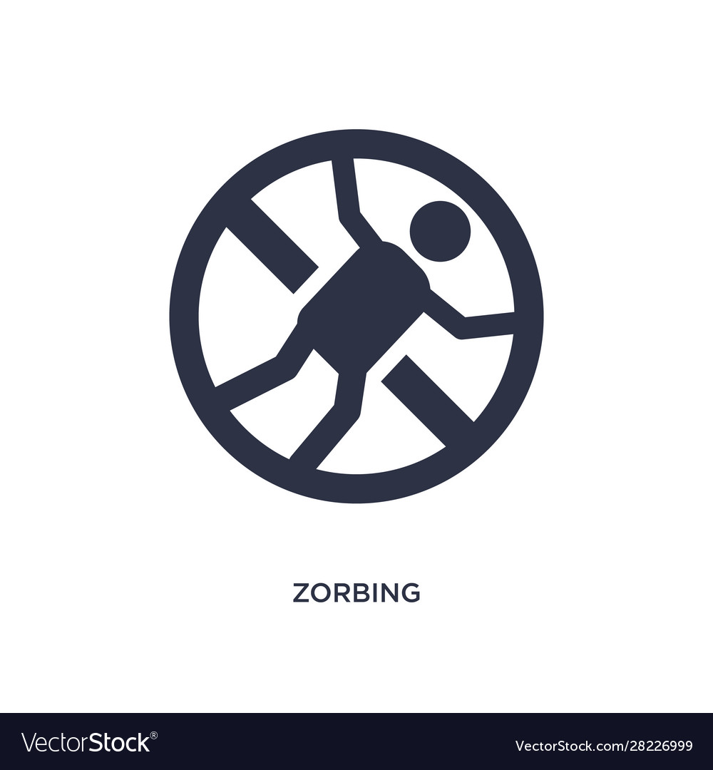 Zorbing icon on white background simple element