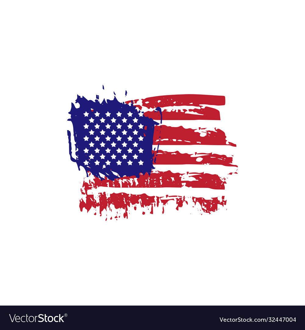 Abstract hand drawn grunge texture usa flag Vector Image Abstract hand drawn grunge texture usa flag