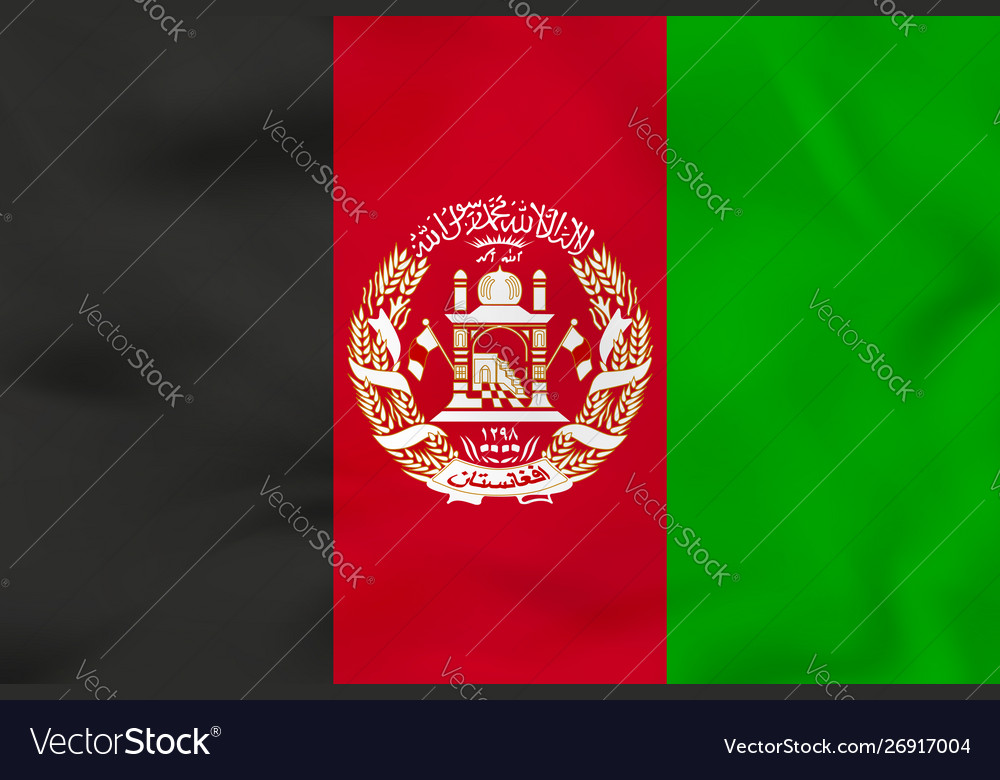 Afghanistan waving flag national