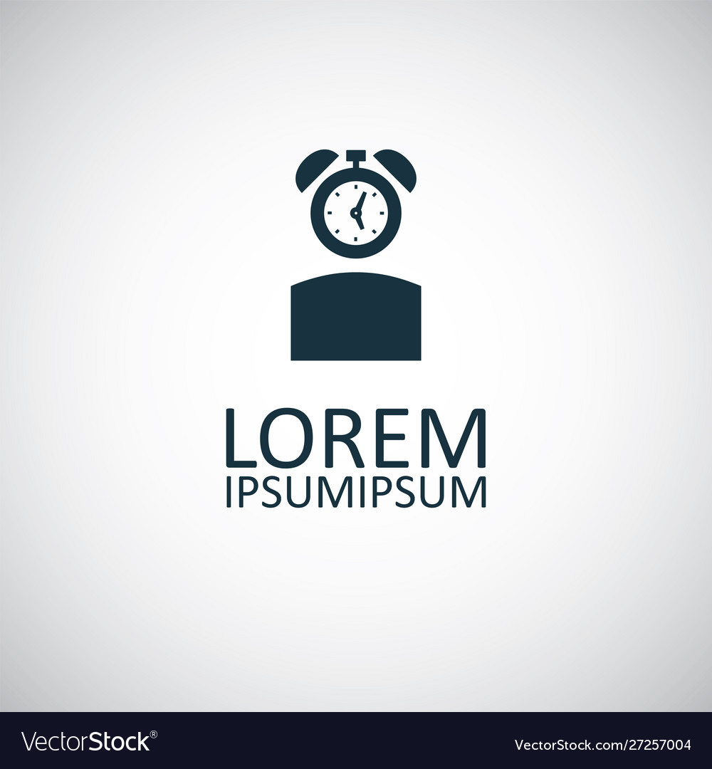 Alarm head icon for web and ui on white background