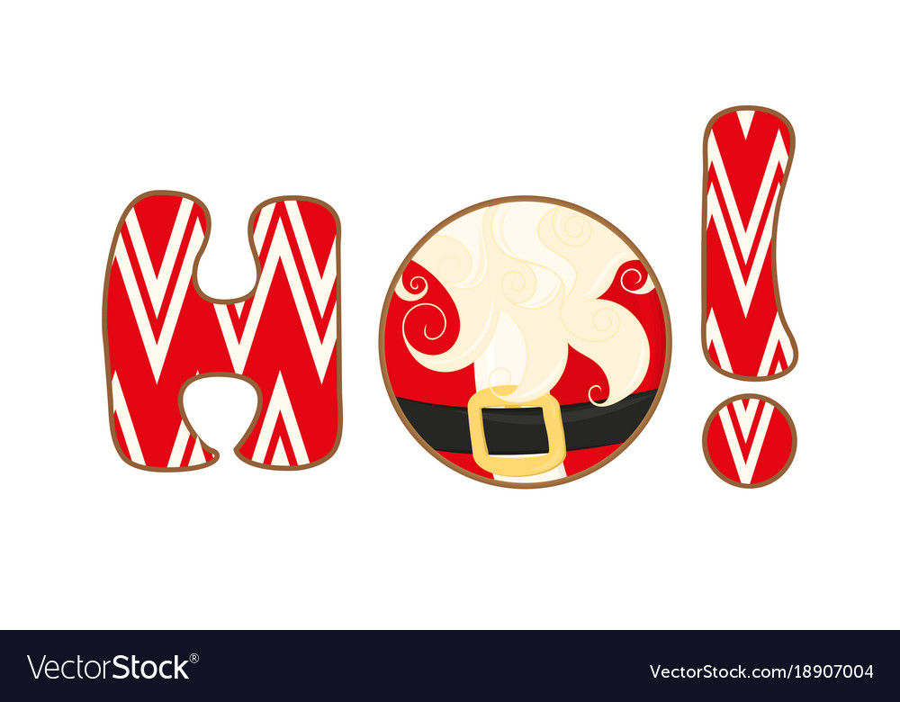 Christmas icon ho-ho-ho sign set on white