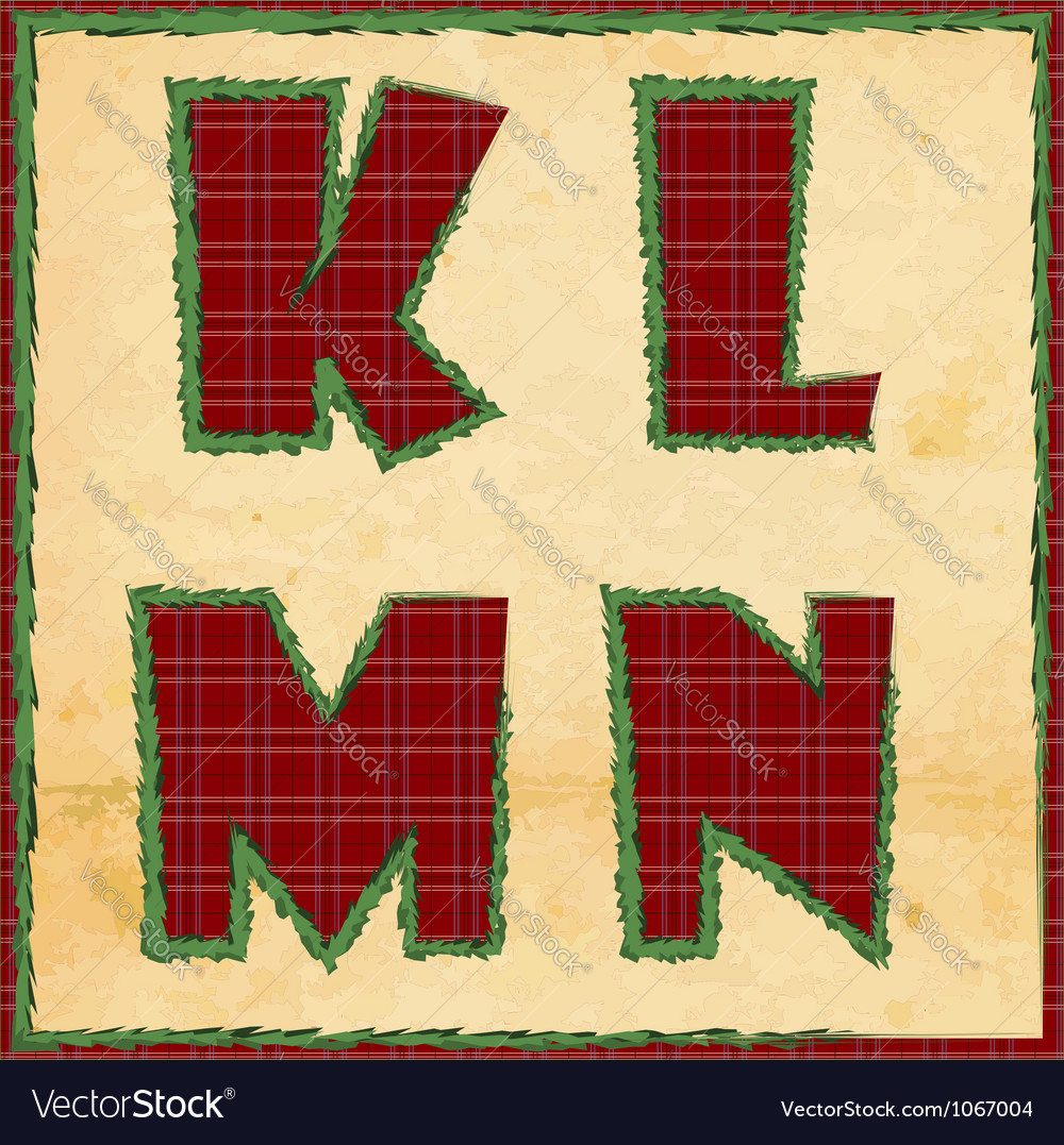 Christmas letters klmn